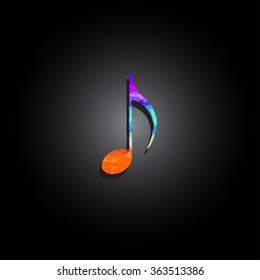 music notes polygon design easy all editable