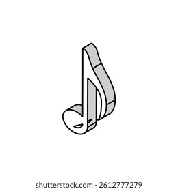 music notes retro isometric icon vector. music notes retro sign. isolated symbol illustration