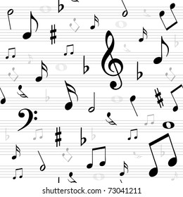 Music notes  seamless