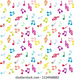 Music notes Seamless pattern