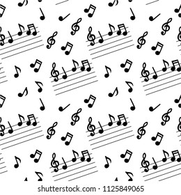 Music notes Seamless pattern