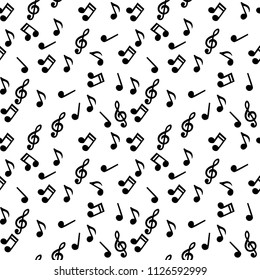 Music Notes Seamless Pattern