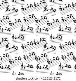 Music notes Seamless pattern