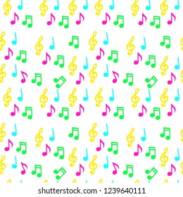 Music notes Seamless pattern