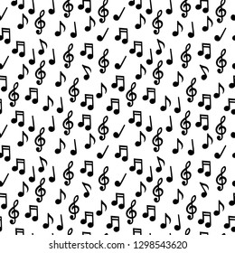 Music Notes Seamless Pattern Stock Vector (Royalty Free) 1298543620 ...