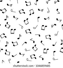 Music notes seamless pattern. Vector illustration