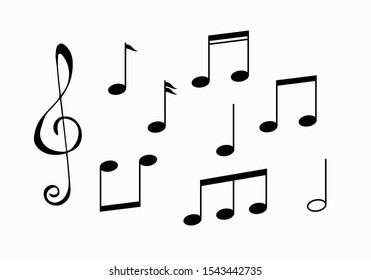 Music Notes Set Vector Illustration Stock Vector (Royalty Free ...