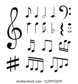 Hand Drawn Music Note Vector Musical Stock Vector (Royalty Free) 794291917