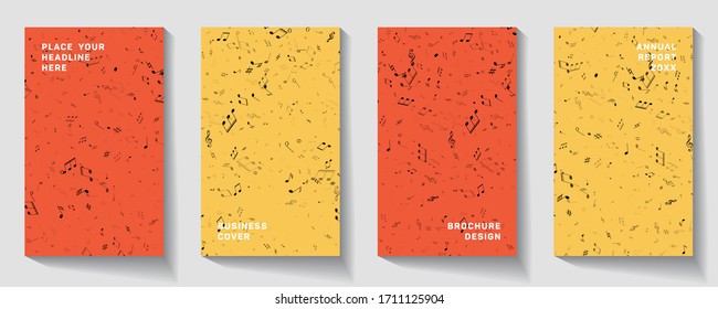 Music notes and shadow. Vector music note background design. eps10.  Karaoke bar poster.