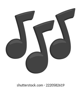 Music Notes Sign Emoji Icon Illustration. Musical Song Vector Symbol Emoticon Design Clip Art Sign Comic Style.