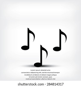 Music notes sign icon