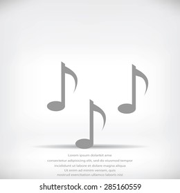 Music notes sign icon