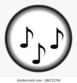 Music notes sign icon