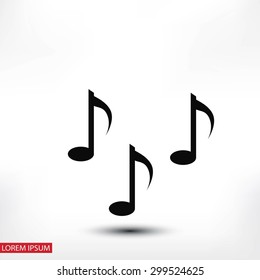 Music notes sign icon