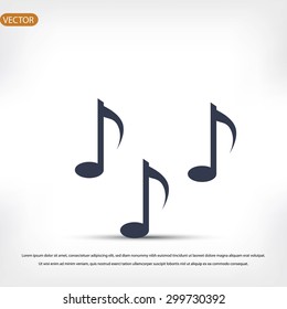 Music notes sign icon