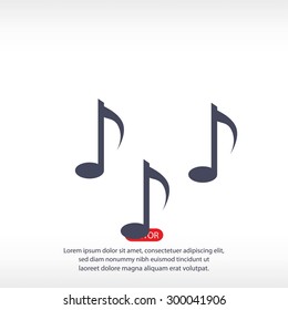 Music notes sign icon