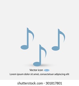 Music notes sign icon