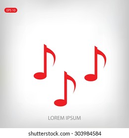 Music notes sign icon