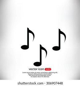 Music notes sign icon