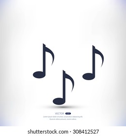 Music notes sign icon