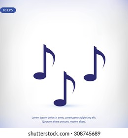 Music notes sign icon