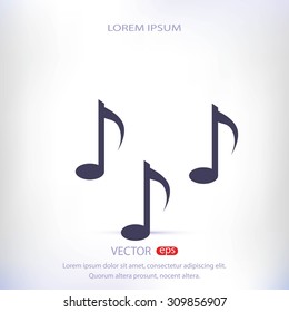 Music notes sign icon
