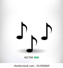 Music notes sign icon