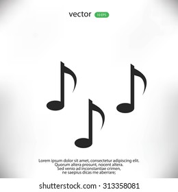 Music notes sign icon