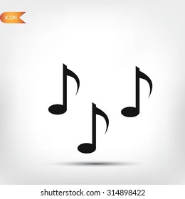 Music notes sign icon