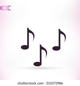Music notes sign icon