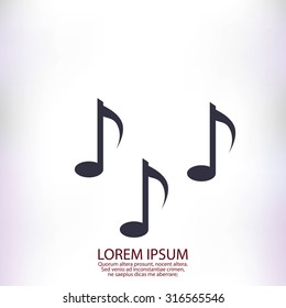 Music notes sign icon