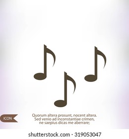 Music notes sign icon