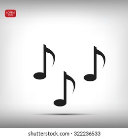 Music notes sign icon