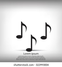 Music notes sign icon