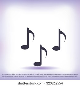 Music notes sign icon