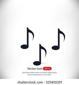 Music notes sign icon