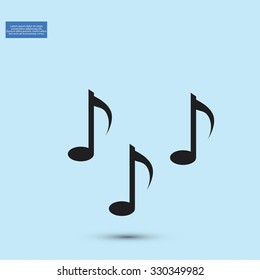 Music notes sign icon