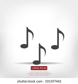 Music notes sign icon