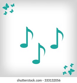Music notes sign icon