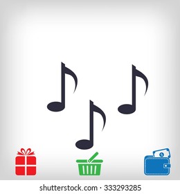 Music notes sign icon