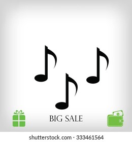 Music notes sign icon