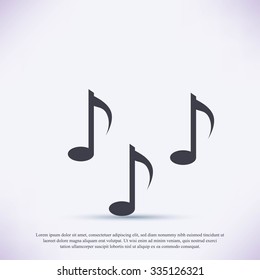 Music notes sign icon