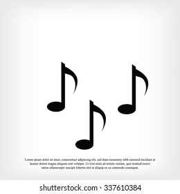 Music notes sign icon