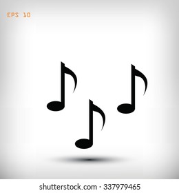 Music notes sign icon