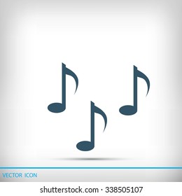 Music notes sign icon