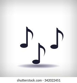Music notes sign icon