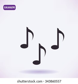 Music notes sign icon