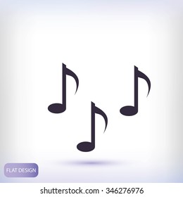Music notes sign icon