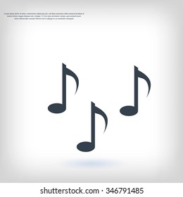 Music notes sign icon