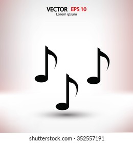 Music notes sign icon